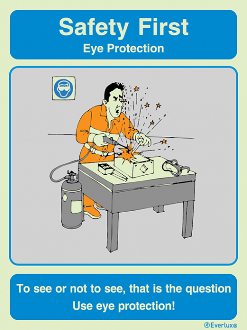 Eye protection - Safety first awareness poster - S 65 03 - General Safety  Awareness Notices - General Safety Awareness Notices - Everlux Maritime