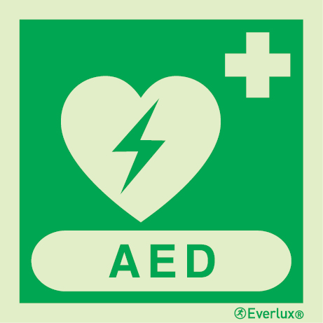 AED sign - with supplementary text |IMPA 33.4137 - S 03 02
