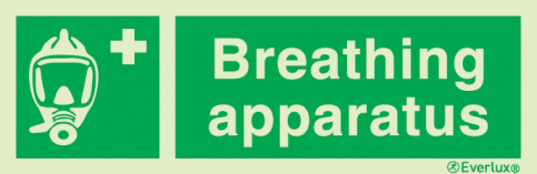 Breathing apparatus sign with supplementary text |IMPA 33.4182 - S 03 48