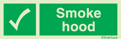 Smoke hood sign with supplementary text |IMPA 33.4183 - S 03 51