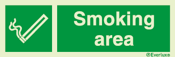 Smoking area sign with supplementary text | IMPA 33.4185 - S 03 55