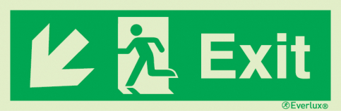 Exit sign - progress down to the left | IMPA 33.4406 - S 04 39