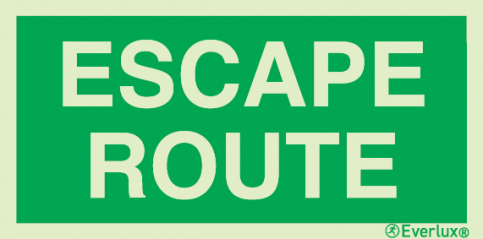 Escape route - text only sign | IMPA 33.4340 - S 04 55
