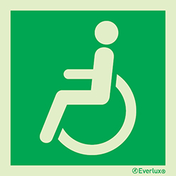 Reduced mobility people - escape route sign - S 04 72