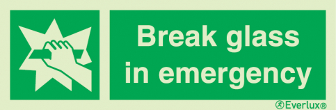 Break glass in emergency sign |IMPA 33.4187 - S 05 51