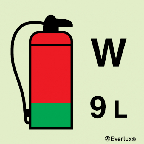 9 L Water Fire extinguisher IMO sign - S 13 69