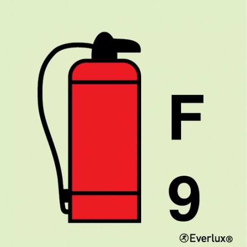 9 L Foam Fire extinguisher sign | IMPA 33.6091 - S 14 56