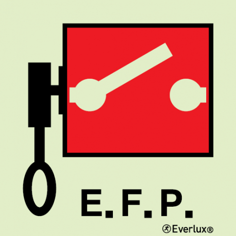 Remote controlled pumps or emergency switches (E.F.P.) sign - S 14 72