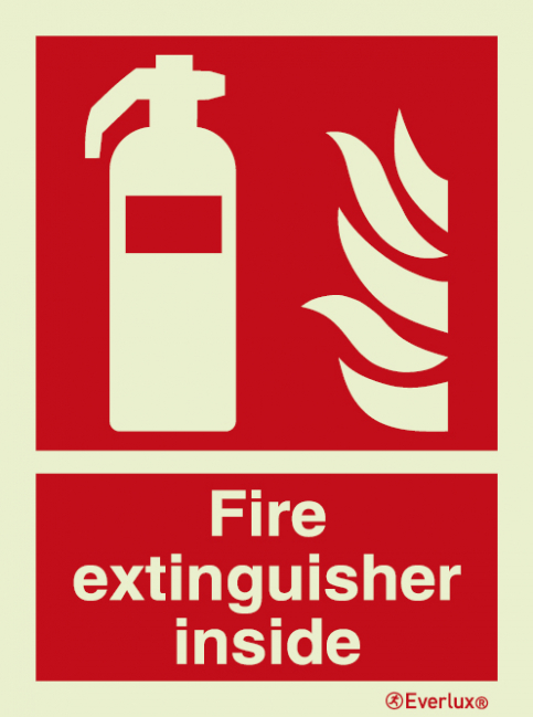 Fire extinguisher inside sign - S 16 71