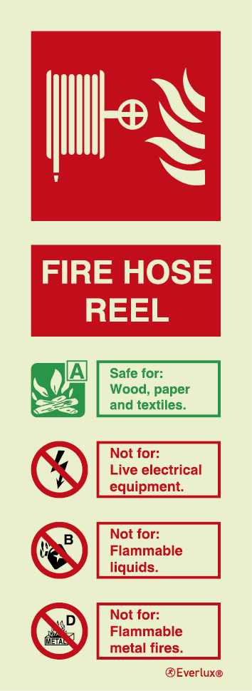 Fire hose reel ID sign - portrait - S 17 58