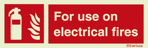 For use on electrical fires sign | IMPA 33.6165 - S 19 04