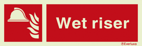 Wet riser sign - landscape - S 19 17