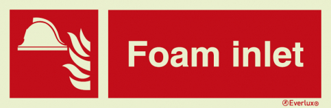 Foam inlet sign | IMPA 33.6155 - S 19 21