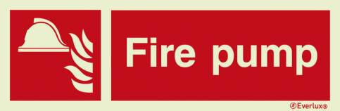 Fire pump sign - landscape - S 19 27