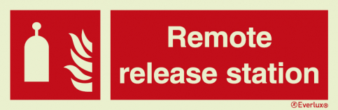 Remote release station sign with supplementary text - S 19 41