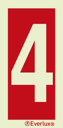 Number 4 - sign - S 19 64