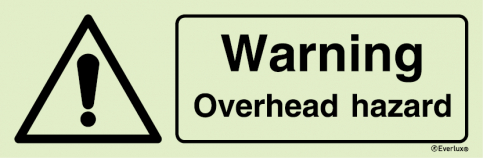 Warning - Overhead hazard sign with supplementary text - S 30 23