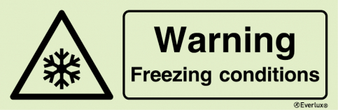 Warning - Freezing conditions sign with supplementary text - S 30 39