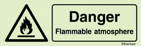 Danger flammable atmosphere sign | IMPA 33.7633 - S 31 69