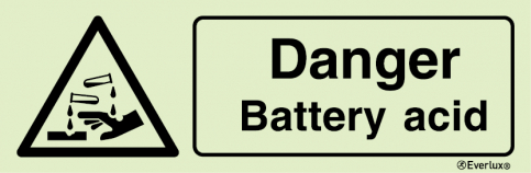 Danger battery acid sign | IMPA 33.7591 - S 31 78