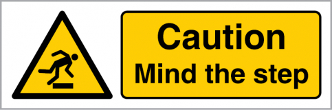 Caution mind the step sign | IMPA 33.7623 - S 32 75