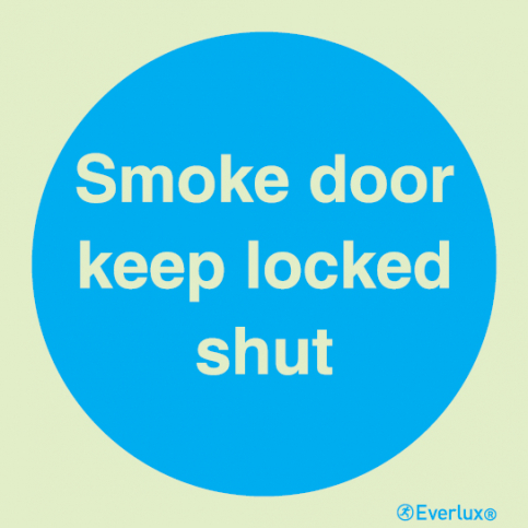 Smoke door keep locked shut sign - S 34 28