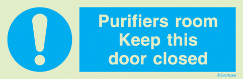 Purifiers room keep this door closed sign - S 36 22