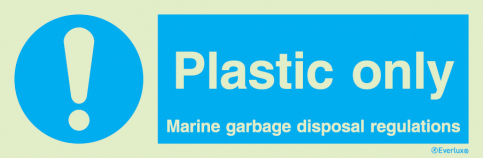 Plastic only sign | IMPA 33.5690 - S 36 48