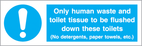 Waste flushing instruction sign | IMPA 33.5769 - S 36 83