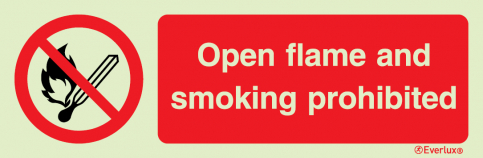 Open flame and smoking - prohibition sign - S 38 74