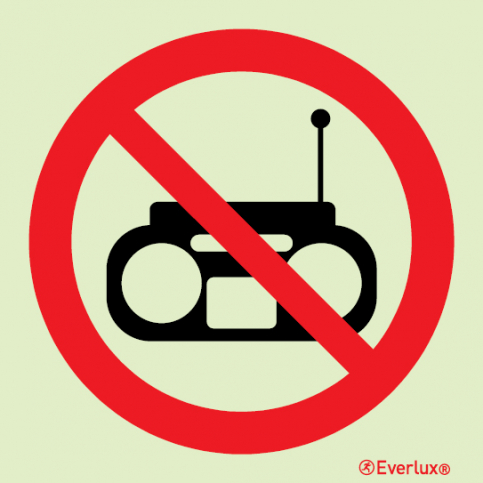 No radio - prohibition sign - S 39 09