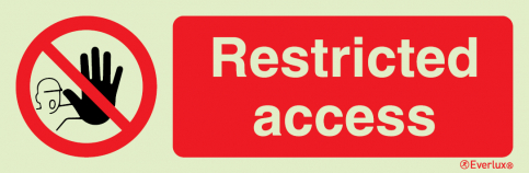 Restricted access sign - S 39 72