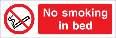 No smoking in bed sign | IMPA 33.8520 - S 40 14