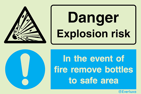 Danger explosion risk - warning and mandatory sign | IMPA 33.3100 - S 40 51