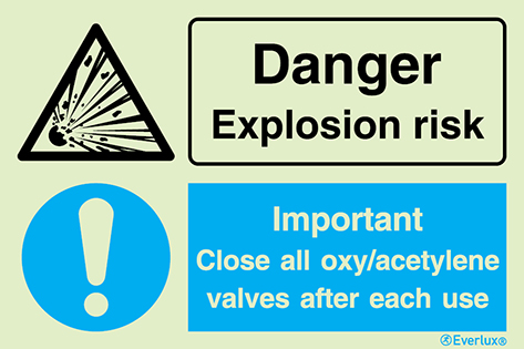 Danger explosion risk - warning and mandatory sign | IMPA 33.3101 - S 40 52