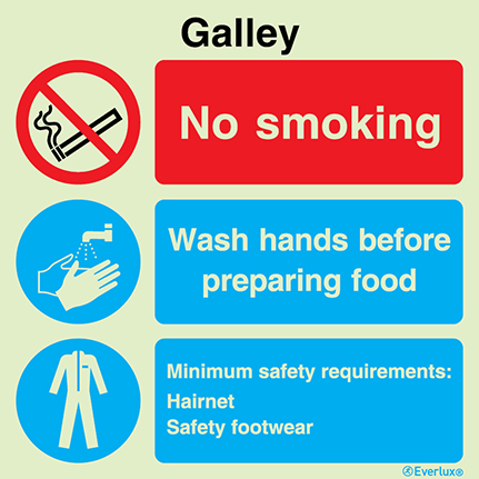 Galley - prohibition and mandatory sign | IMPA 33.3124 - S 41 03