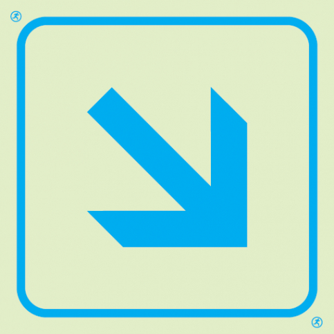 Directional arrow - 45&deg; degree angle sign | IMPA 33.2442 - S 42 88