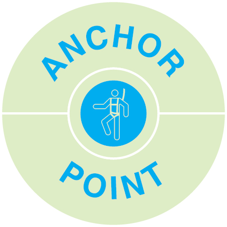 Harness anchor point identification sign - S 44 10