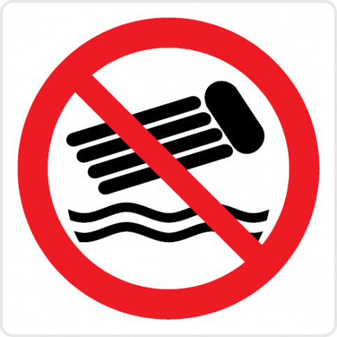 No inflatables - prohibition sign - S 45 05