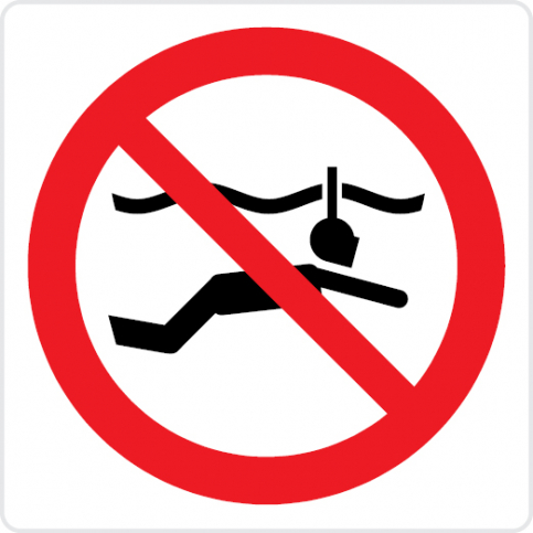 No snorkelling - prohibition sign - S 45 11