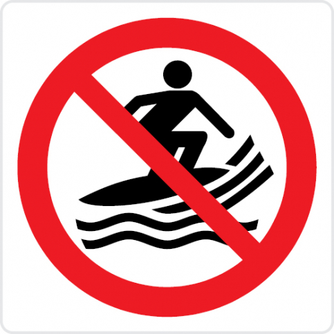 No surf craft - prohibition sign - S 45 15