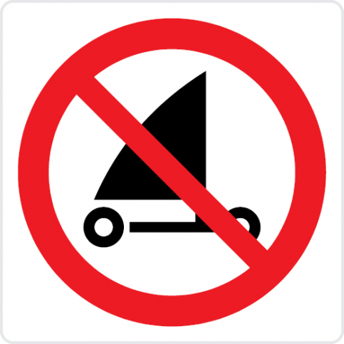No sand yachting - prohibition sign - S 45 16