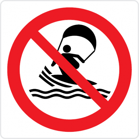 No kite surfing - prohibition sign - S 45 17