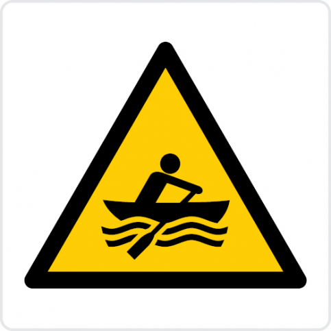 Manually powered craft area - warning sign - S 45 60