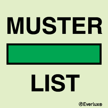Muster list sign - S 46 31