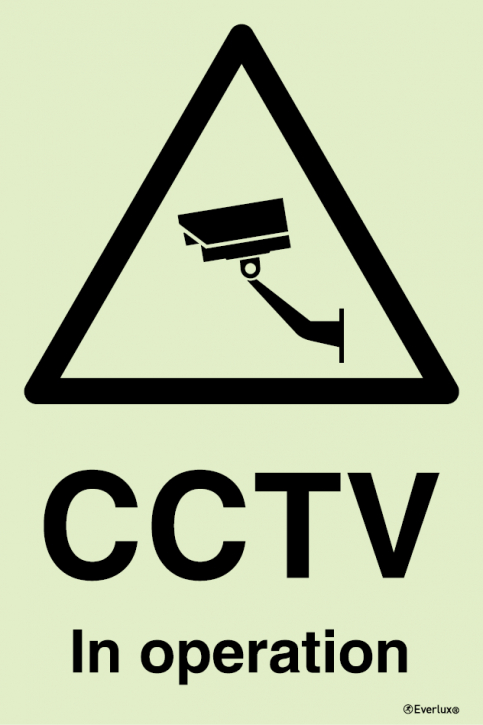 CCTV In operation warning sign - S 49 15