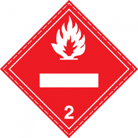 Flammable gases Class 2.1 - UN numbers display - S 56 02