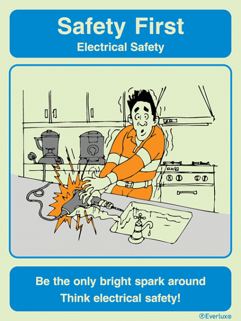 Electrical safety - Safety first awareness poster - S 65 02