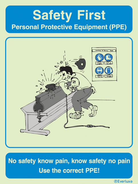 Personal protective equipment - Safety first awareness poster - S 65 10