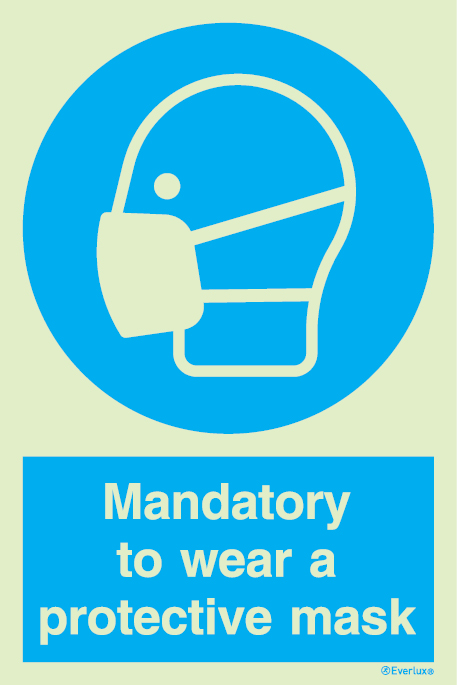 Wear a protective mask mandatory action sign - SC 085